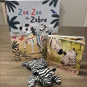 Zebra Books and Ziggy Ty Beanie Babie